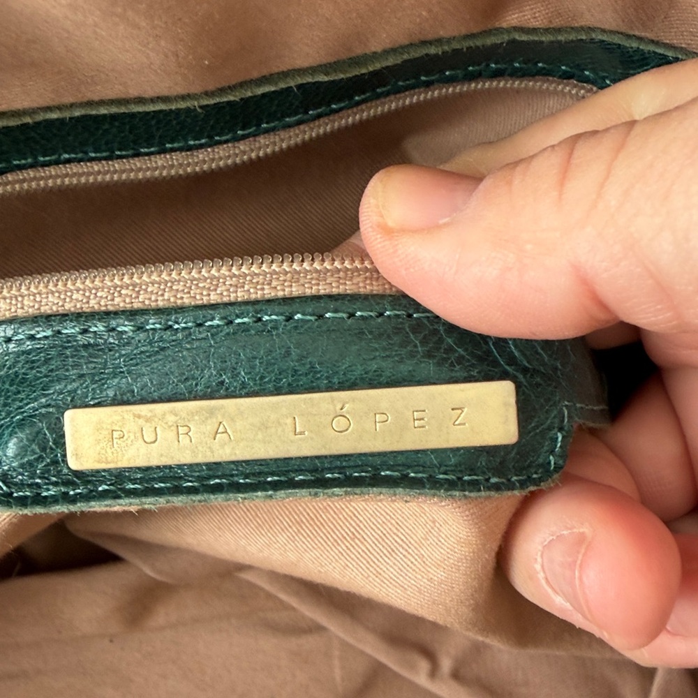 Free People Leather Teal Shoulder Bag Day to Evening 🌈 - Picture 10 of 14